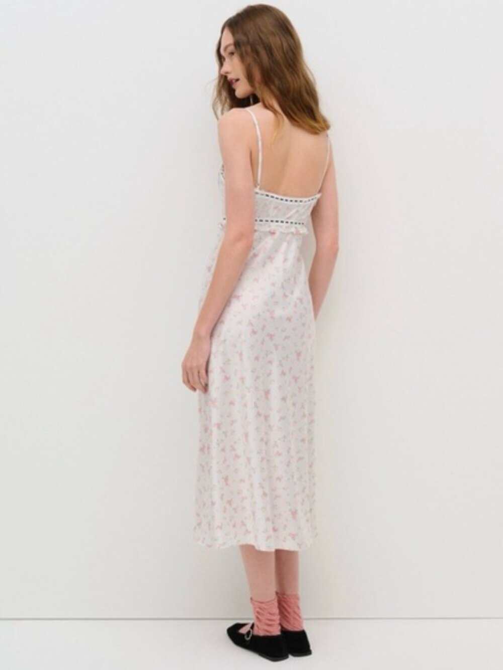 NWT For Love and Lemons Victoria's Secret Sabrina Midi Slip Dress - L - Picture 9 of 10